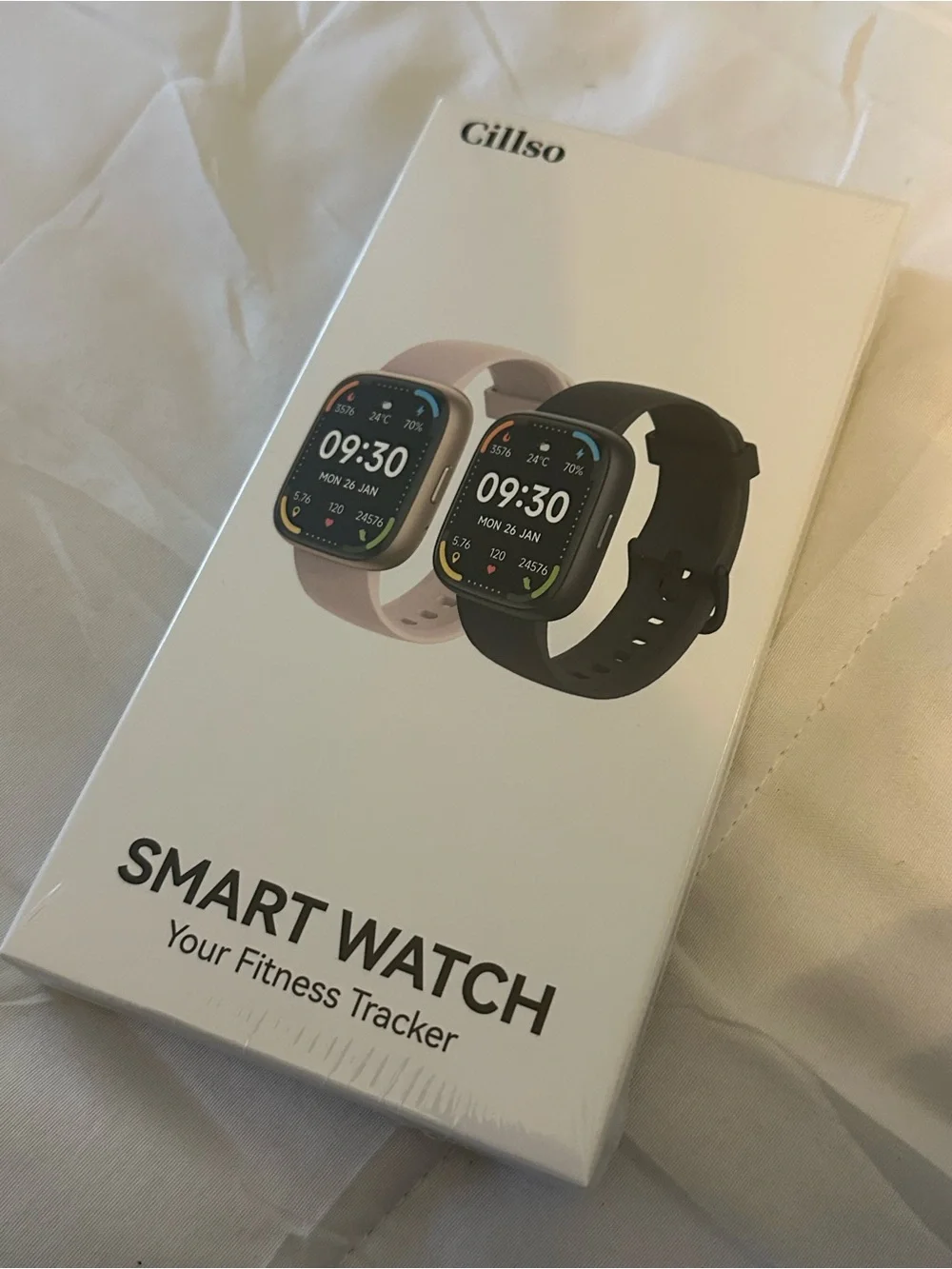 Cillso Black Smartwatch with Silicone Band - iPhone or android Brand New